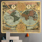 Medieval Map Psychedelic Tapestry Wall Hanging Bohemian Decor for Decobites