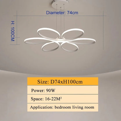 DecorBites™ LED Ceiling Lights for Home Decor, White/Black Body, Living Room Bedroom Fixture