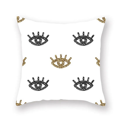 غطاء وسادة بطبعة خطوط نجمية هندسية من ديكوربايتس™ - للبيع بالجملة، 45×45 سم