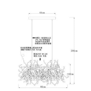Lámpara colgante industrial DecorBites™ G9 Leaf - Lámparas colgantes de metal