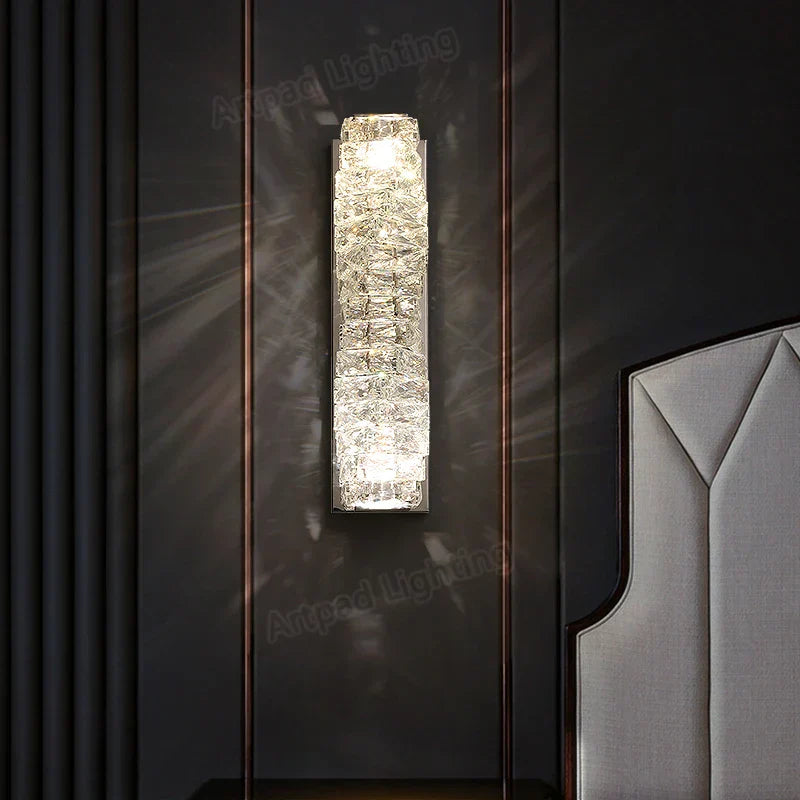 DecorBites™ Crystal Wall Lamp: Modern LED Bedside Light for Bedroom, Living Room, Stairs & Home Decor