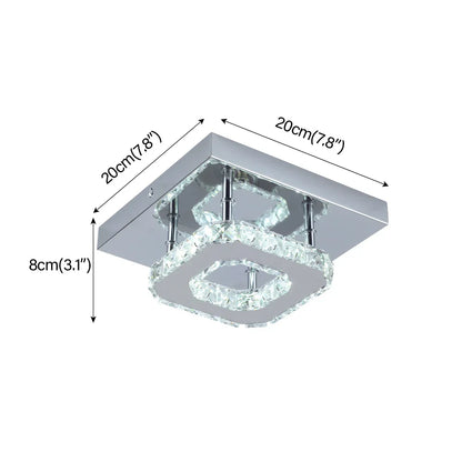 DecorBites™ Crystal LED Ceiling Light Plafon Chandelier Stainless Steel Luminaria