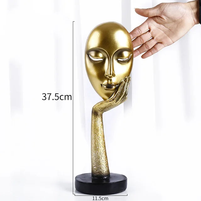 DecorBites™ Gold Resin Sculpture | Nordic Luxury Technology Decor for Home & Office