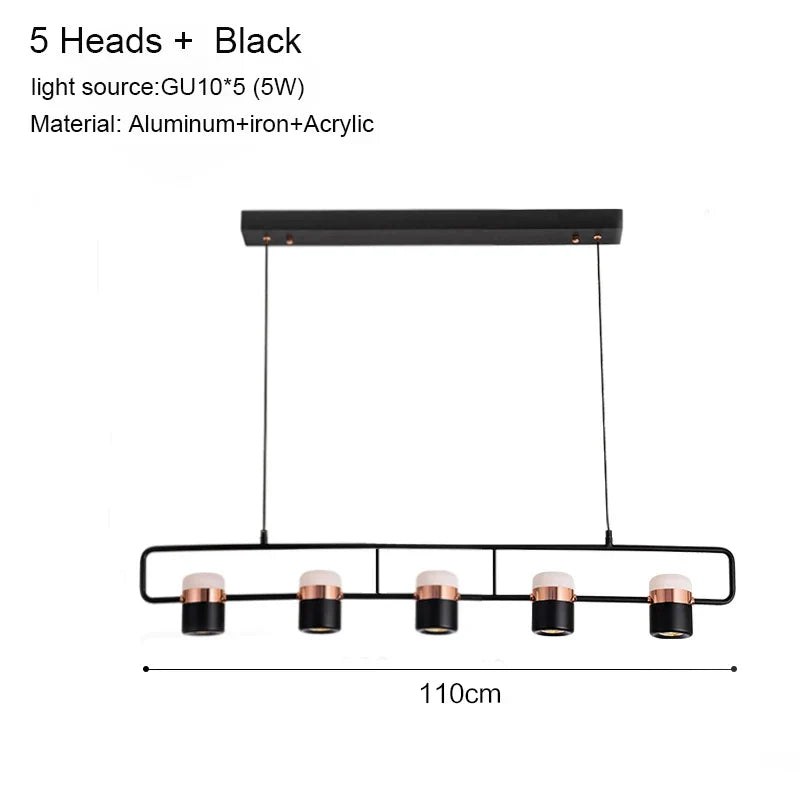 Lámpara colgante tipo araña LED DecorBites™ para comedor moderno, cafetería y bar