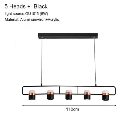 Lámpara colgante tipo araña LED DecorBites™ para comedor moderno, cafetería y bar