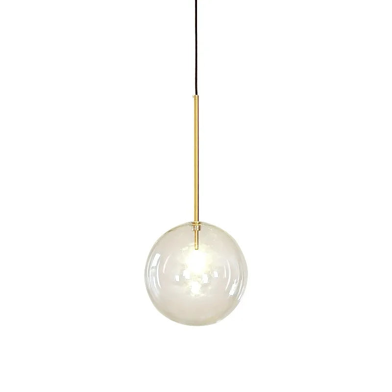 DecorBites™ Gold Glass Ball Pendant Lights for Dining Room and Kitchen