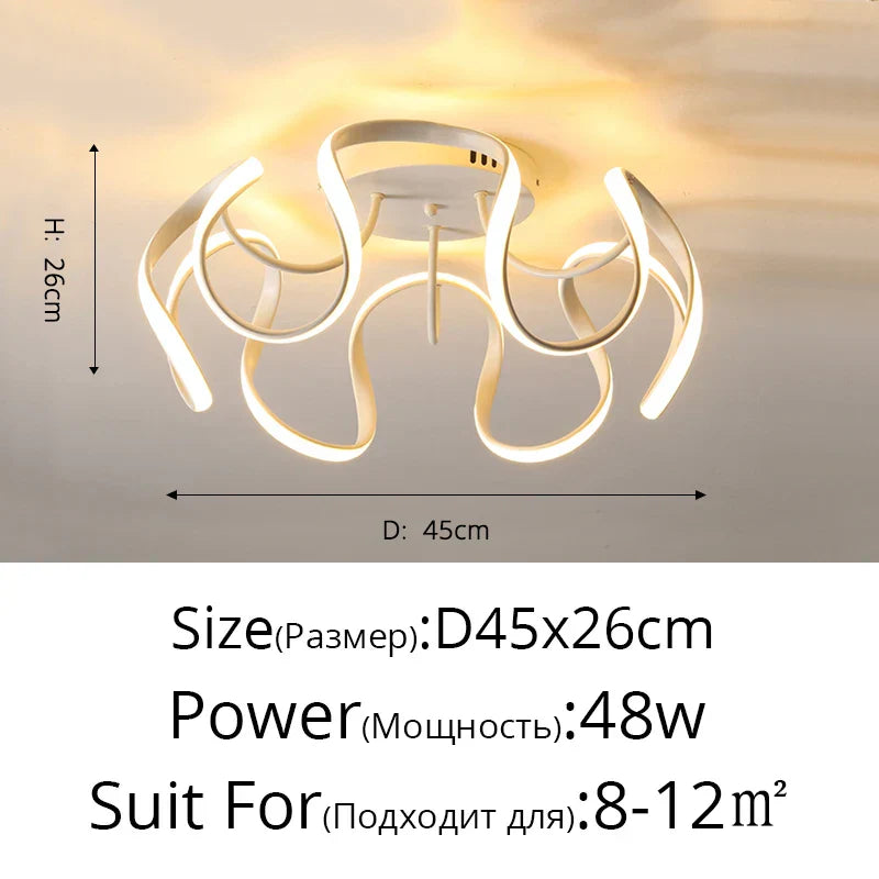 DecorBites™ LED Chandelier Modern Indoor Lighting for Living Room Study Parlor Bedroom