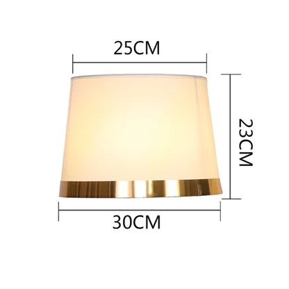 DecorBites™ Golden Edge Large Cloth Lampshade Cover for Bedroom Bedside Floor Lamp