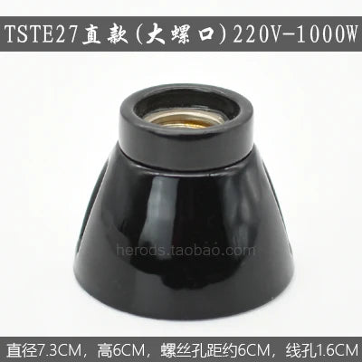 DecorBites™ Ceramic E27 Lamp Bulb Holder Base, Table Ceiling Fitting Socket Lampholder