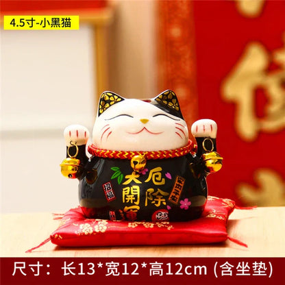 DecorBites™ Ceramic Maneki Neko Piggy Bank: Creative Home Decor & Lucky Cat Business Gift