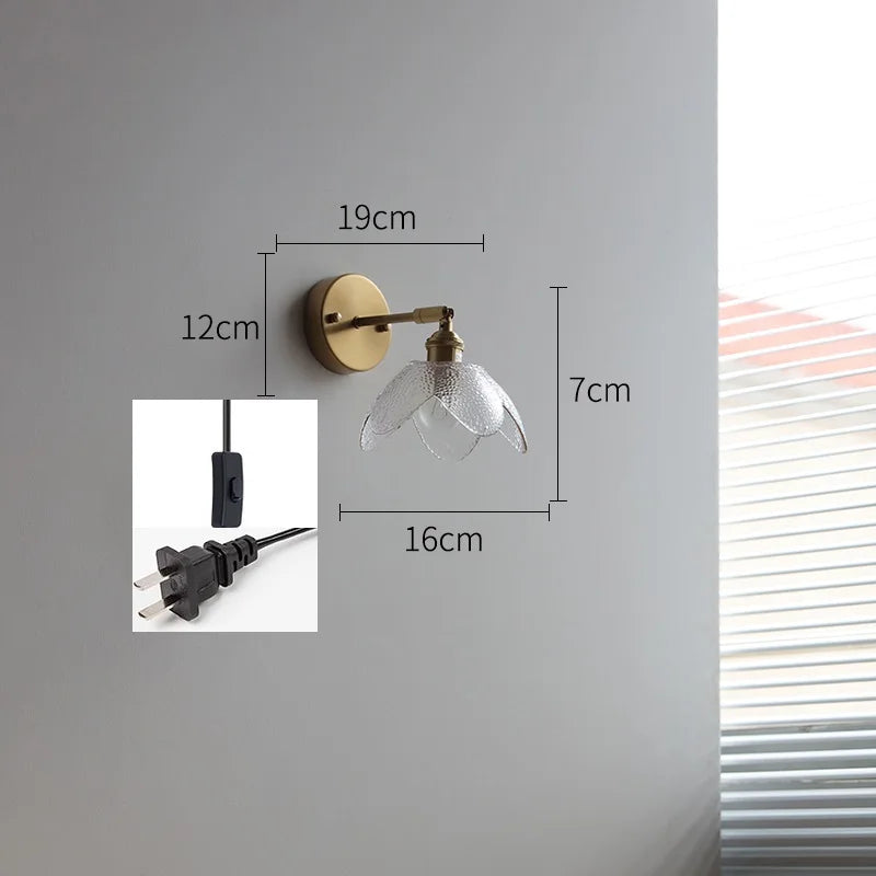 DecorBites™ Gray Glass LED Bathroom Mirror Sconce Wall Lamp Lighting