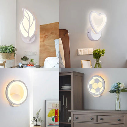 DecorBites™ Acrylic LED Children's Wall Sconce, Creative Arts Decoration for Room, Study, Corridor