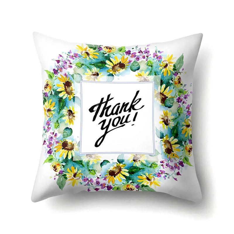 DecorBites™ Green Tropical Leaves Pillow Cover - Four Season Landscape Decor