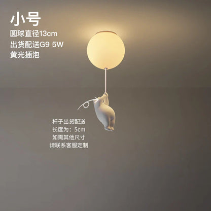 ديكوربايتس™ إضاءة سقف LED على شكل دب: دفء كرتوني عصري لغرف الأطفال وغرف النوم وغرف المعيشة