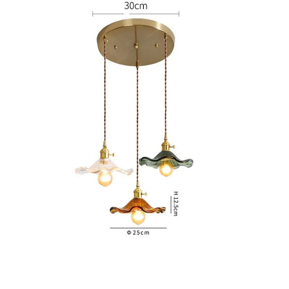 DecorBites™ Green Glass Hanging Light: Modern LED Pendant Lamp for Living and Dining Room