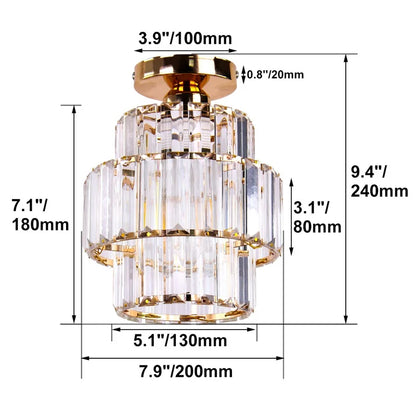 DecorBites™ Crystal Chandelier: Elegant LED Ceiling Light for Living Room, Bedroom, and Aisle. Luxurious Modern Design.