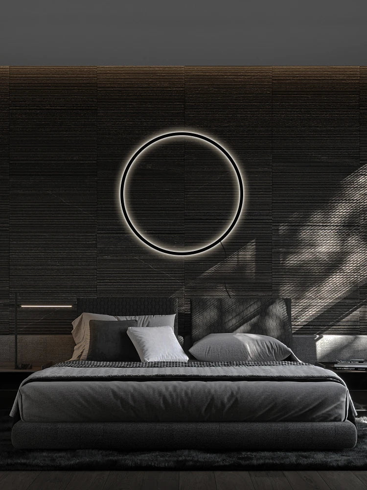 DecorBites™ LED Ring Wall Lamp: Minimalist Living Room Decor & Atmosphere Light