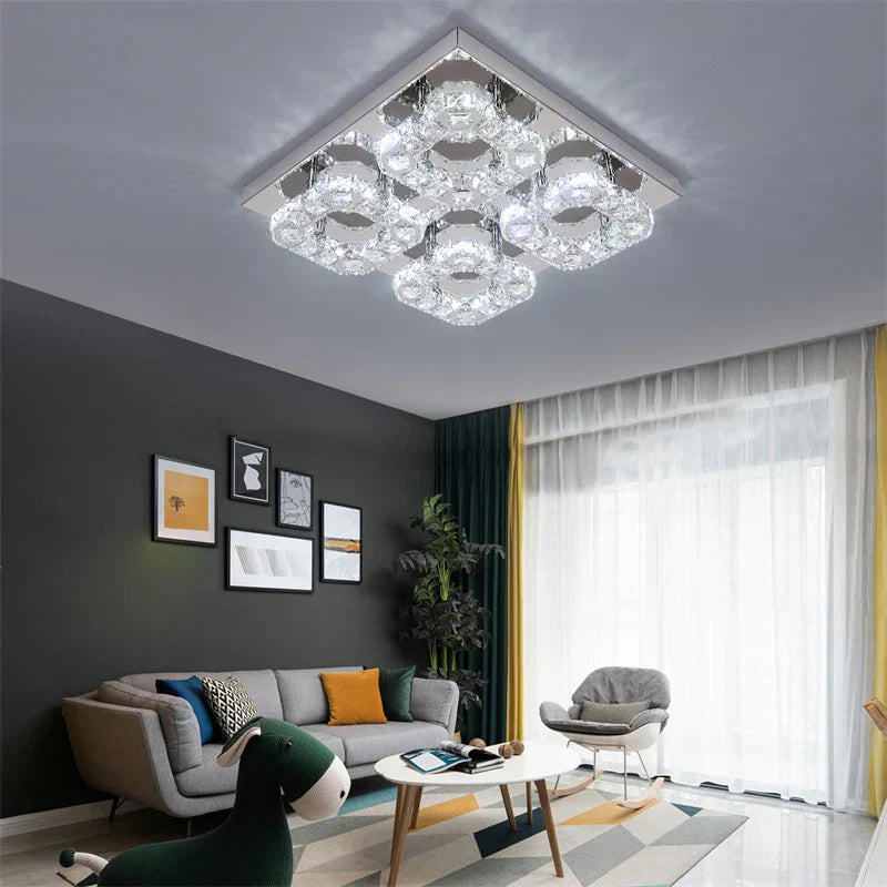 DecorBites™ Smart LED Chandelier Modern Ceiling Lamp Remote Control for Living Dining Room