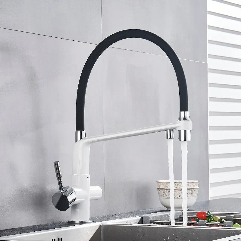 Decorbites™ Zweispundenduschfilter-Wasserhahn mit 360°-Drehung - Küchenmischbatterie