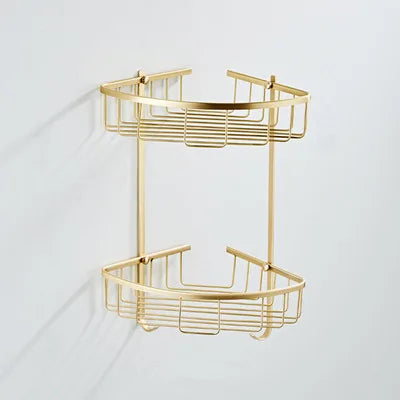 DecorBites™ Brushed Gold Bathroom Hardware Set for Bath Accessories and Organization.