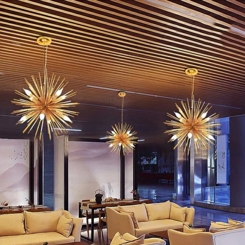 DecorBites™ Dandelion Sea Urchin Chandelier LED Indoor Lighting.