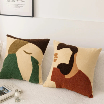 DecorBites™ Embroidery Pillow Cover 45x45cm/30x50cm Abstract Pattern for Home Decor