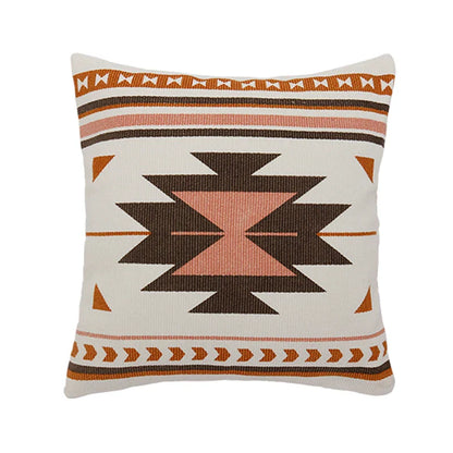 DecorBites™ Boho Style Cotton Woven Cushion Cover in Coffee Black, 45x45cm/30x50cm