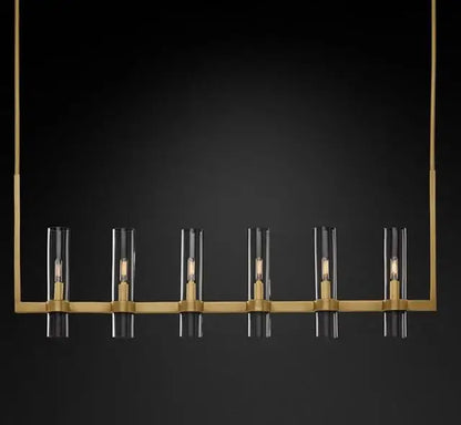 DecorBites™ Glass Chandelier Pendant Lamp with E14 LED, Chrome Finish, Retro Design