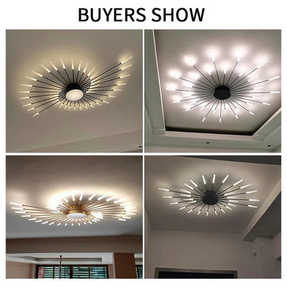 QIYIMEI Modern Ceiling Lights LED Luster Indoor Lighting For Bedroom Hall Living Kids Room Acrylic Lamps Fixture Frame 175-260V