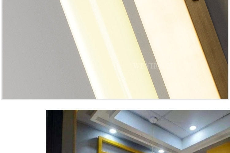Modern minimalist gold led wall lamp bedroom cylindrical sconce with sleek recessed ceiling lights and warm white illumination.
