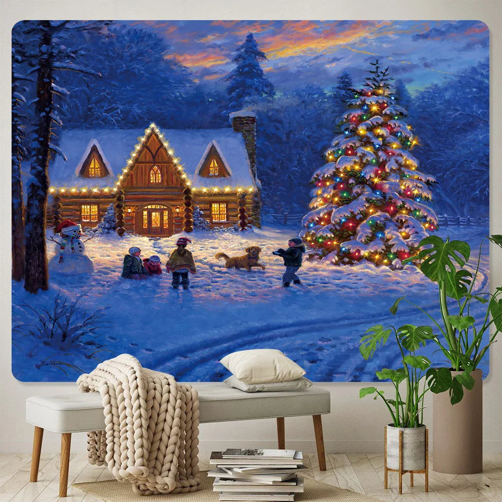 Decobites Christmas Tree Wall Tapestry Boho Living Room Decor Bed Sheet