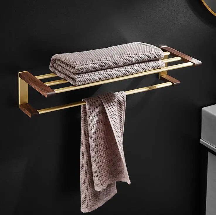 DecorBites™ Bathroom Hardware Set: Towel Rack, Slippers Rack, Toilet Paper Rack - Space Aluminum