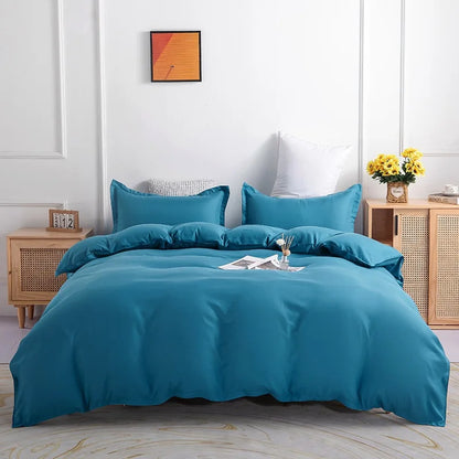 Decobites Luxury Blue Duvet Cover Set with Sheet and Pillowcases