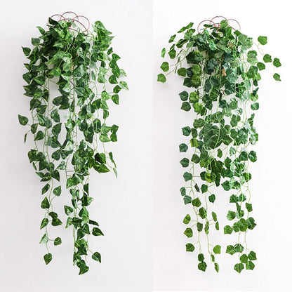 DecorBites™ Ivy Bar: Wholesale Green Flower Hanging Basket for Home Decor