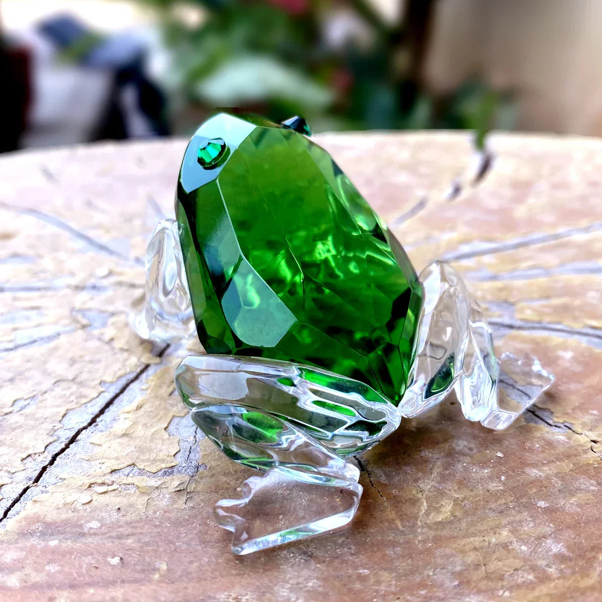 DecorBites™ Crystal Frog Figurine Collection | Glass Animal Paperweight Table Ornament & Home Decor