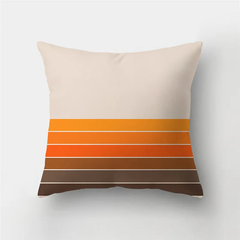 Funda de almohada DecorBites™ con diseño de rayas geométricas | Funda de cojín para sofá