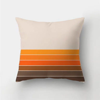 Funda de almohada DecorBites™ con diseño de rayas geométricas | Funda de cojín para sofá