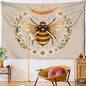 Decobites Psychedelic Bee Tapestry Wall Daisy Flower Home Decor for Bohemian Hippie Vibes