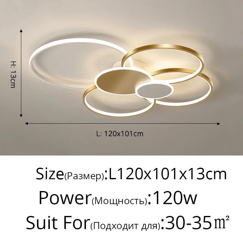 Decorbites™ Lámpara de techo LED de araña para sala de estar, dormitorio, comedor, accesorios de iluminación interior para salón