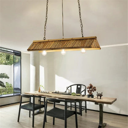 DecorBites™ Bamboo Pendant Chandelier: Chinese Classic for Kitchen, Cafe, Bar, Inn, Restaurant Lighting