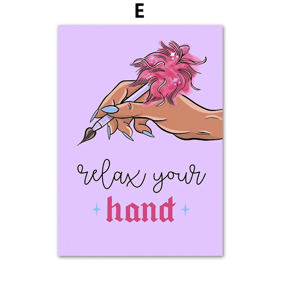 مجموعة فنون الحائط لصالون التجميل DecorBites™