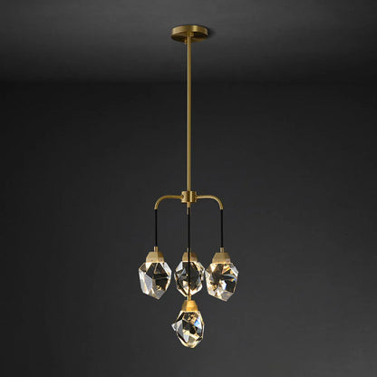 DecorBites™ Diamond Crystal Stone Lustre Chandelier for Dinning Room
