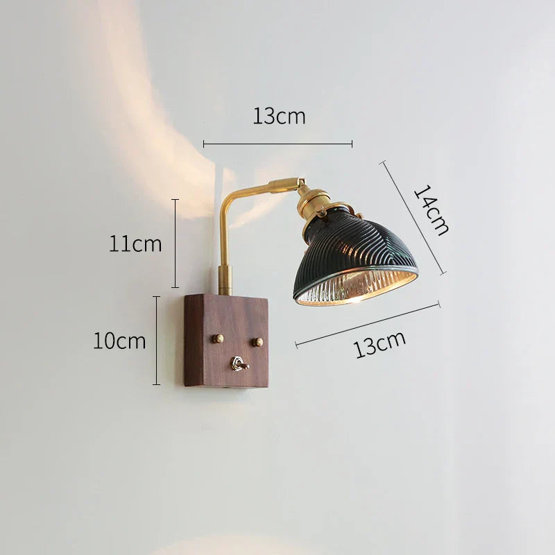 DecorBites™ Clear Glass LED Wall Lights with Pull Chain Switch, Rotate Modern Nordic Wall Lamp