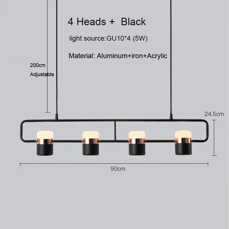 Lámpara colgante tipo araña LED DecorBites™ para comedor moderno, cafetería y bar