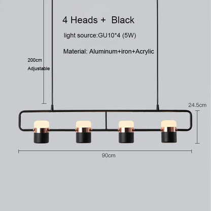 Lámpara colgante tipo araña LED DecorBites™ para comedor moderno, cafetería y bar