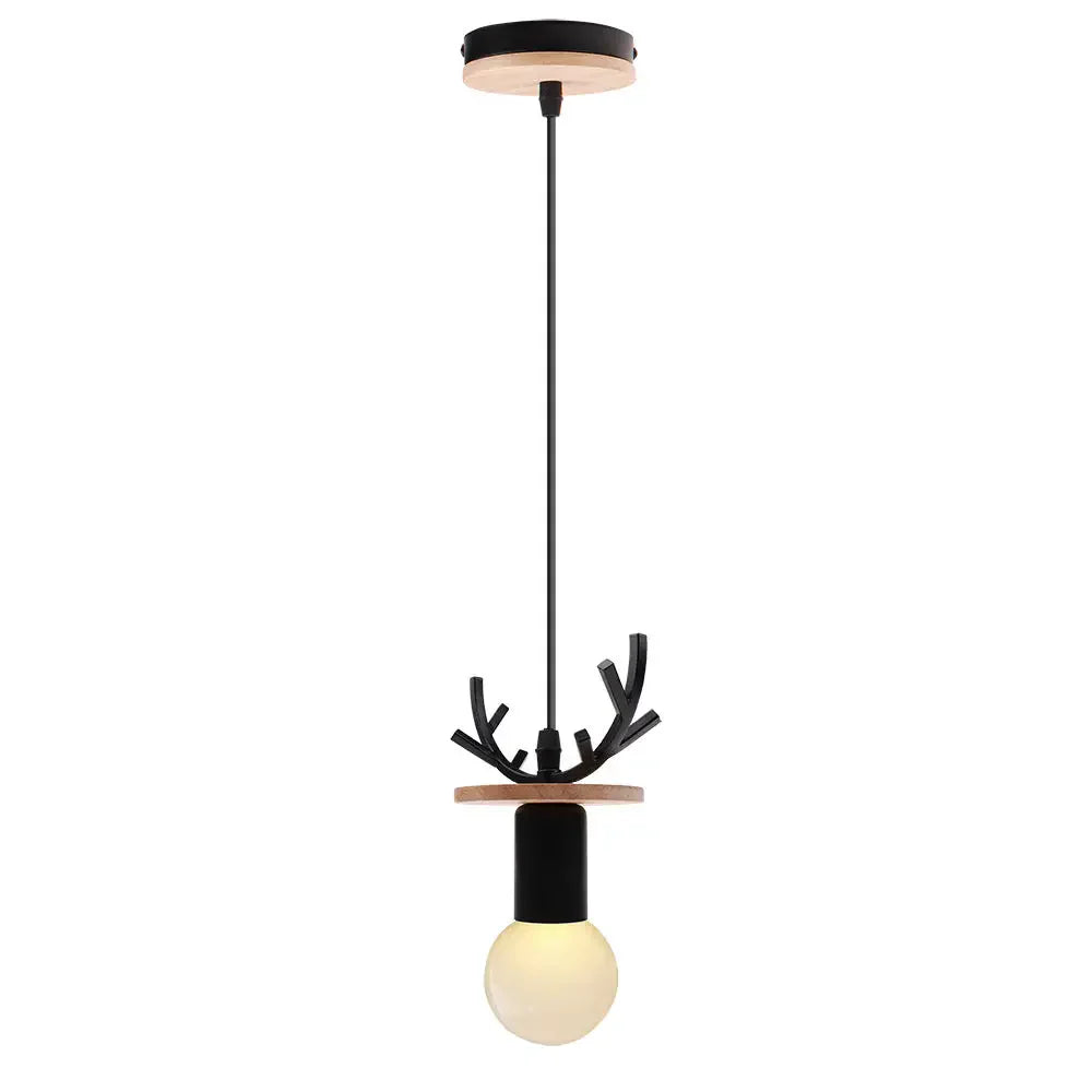 Decorbites™ LED Holz-Deckenleuchte Pendellampe Vintage Retro Loft Hänge Lampe Suspension E27