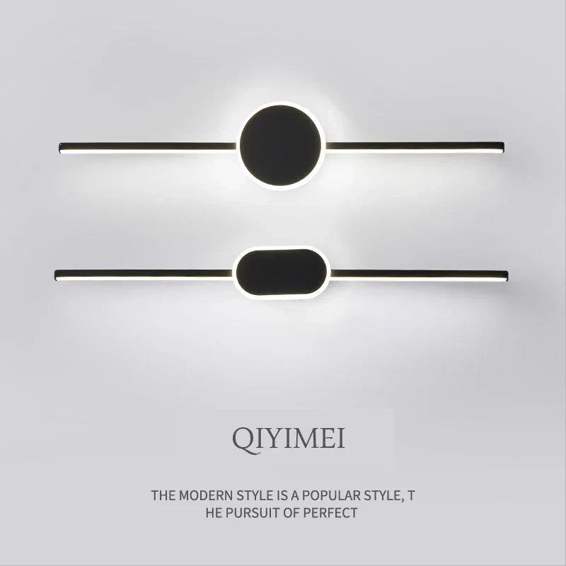 DecorBites™ LED Wall Lamps - White/Black Iron & Aluminum Base, Acrylic Shade, Mirror Lights