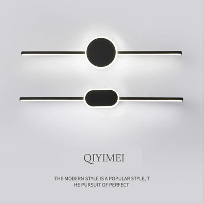 DecorBites™ LED Wall Lamps - White/Black Iron & Aluminum Base, Acrylic Shade, Mirror Lights