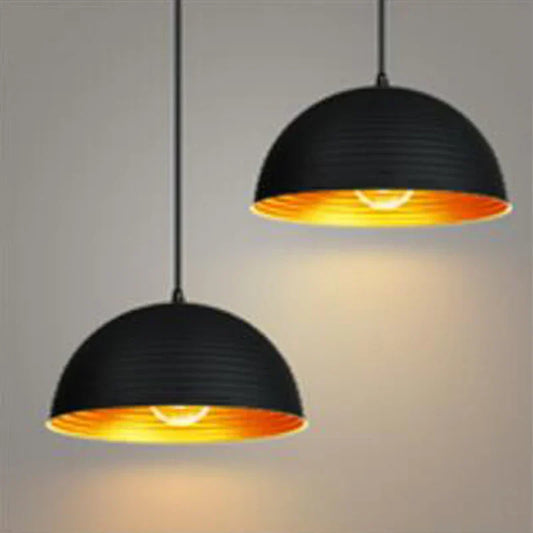 DecorBites™ Black Pot Cover Semicircle Retro Droplight for Bar Cafe Bedroom Restaurant