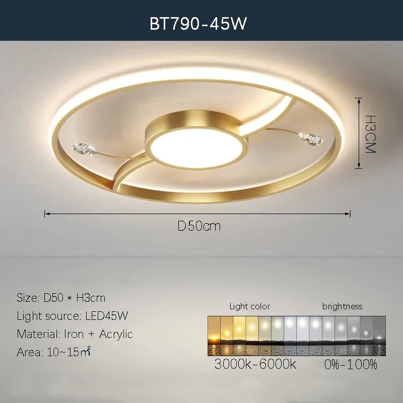 DecorBites™ LED Chandelier: Modern Whole House Indoor Lighting for Bedroom, Living Hall, and Dining Room